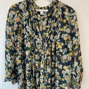 LC Lauren Conrad Floral Print Blouse